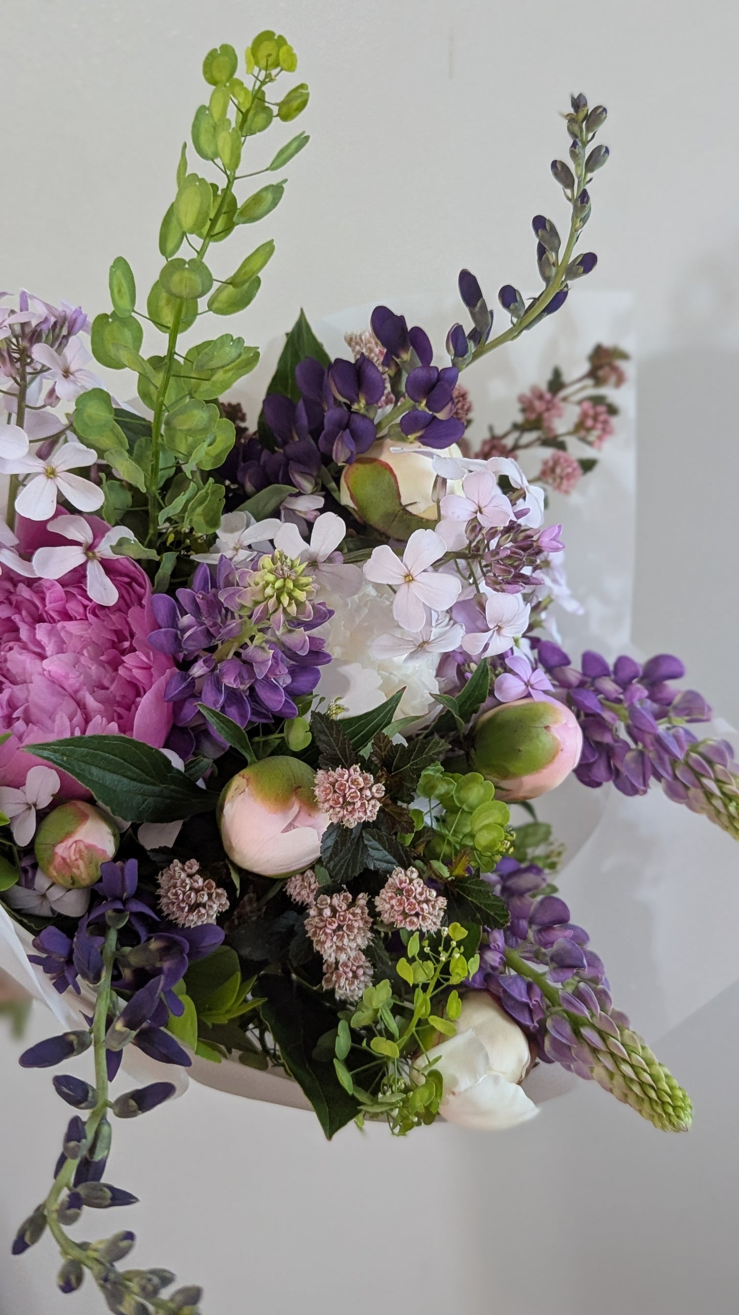 Pink/purple/blush peony bouquet (wrapped bunch) local pickup only -- Saturday, May 23 🌸 8a-8p
